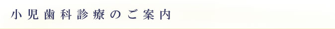 安心の小児歯科専門医による診察を行っております。